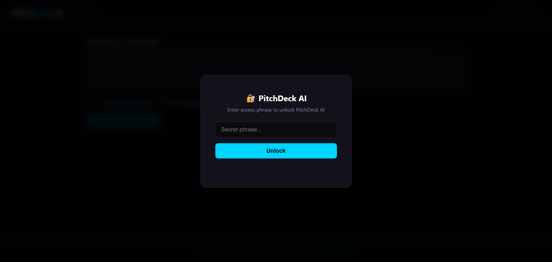 PitchDeck AI - AI Pitch Deck Generator